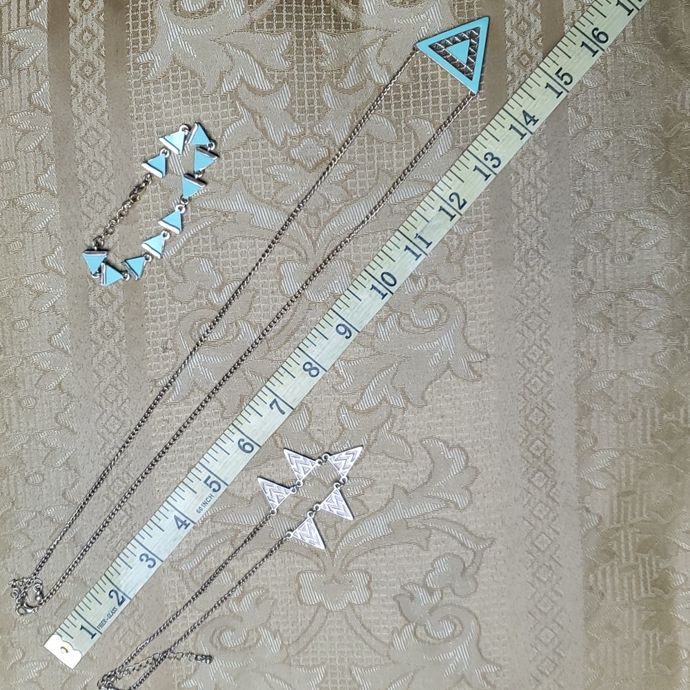 Mint & Pink Triangle Set Fashion Jewelry from Pacsun - Picture 5 of 5